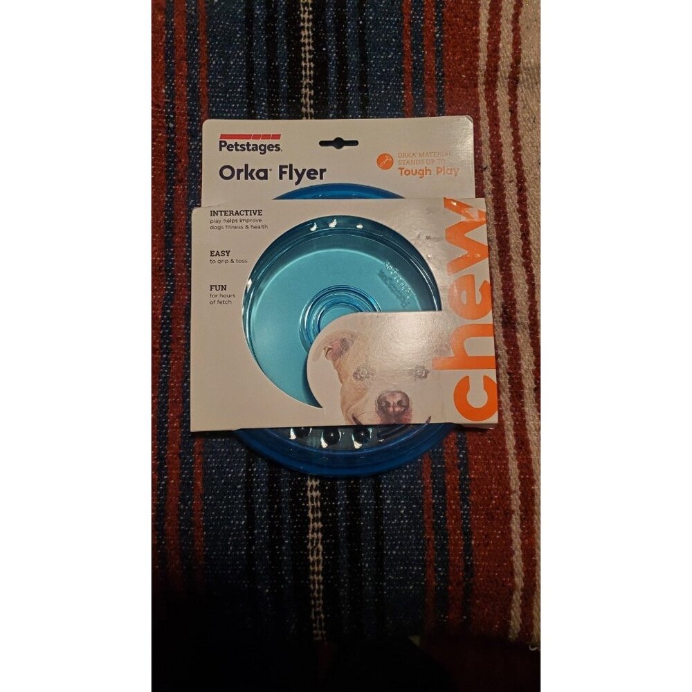 Petstages Orka Flyer Durable Chew Toy For Dogs  Chewy & Floatable Interactive Fe